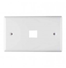 FACEPLATE WIREPLUS 1 TOMA BLANCO