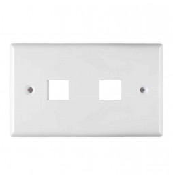 FacePlate 2 Toma Blanco Wireplus+