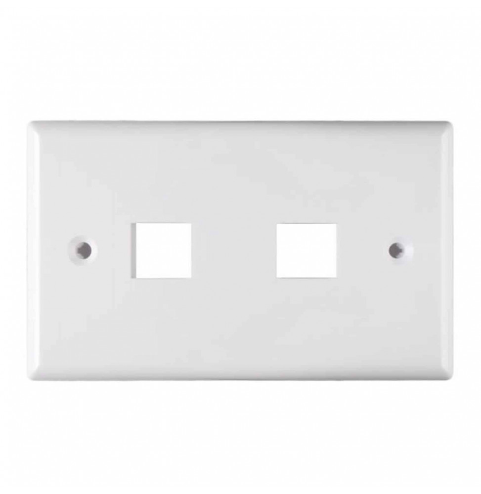 FacePlate 2 Toma Blanco Wireplus+