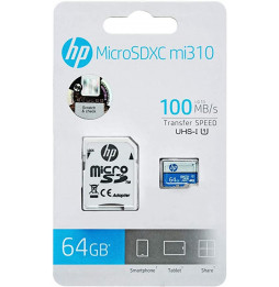 Memoria Micro SD XC 64gb Mi310 100mb/s Hp