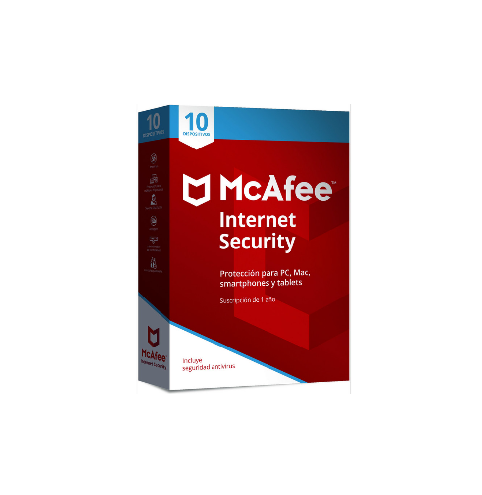 Mcafee Internet Security Antivirus  10 Dispositivos 1 Año