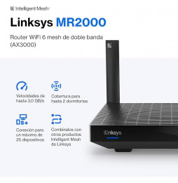 Router Linksys Doble Banda Hydra 6 (AX3000) WiFi 6 Mesh